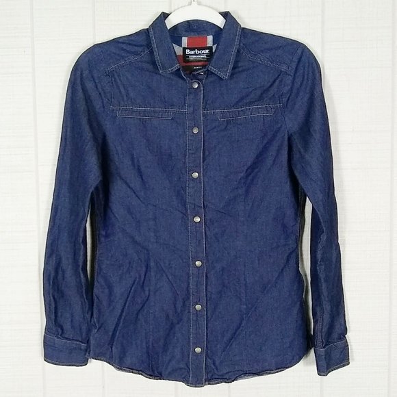 barbour denim shirt